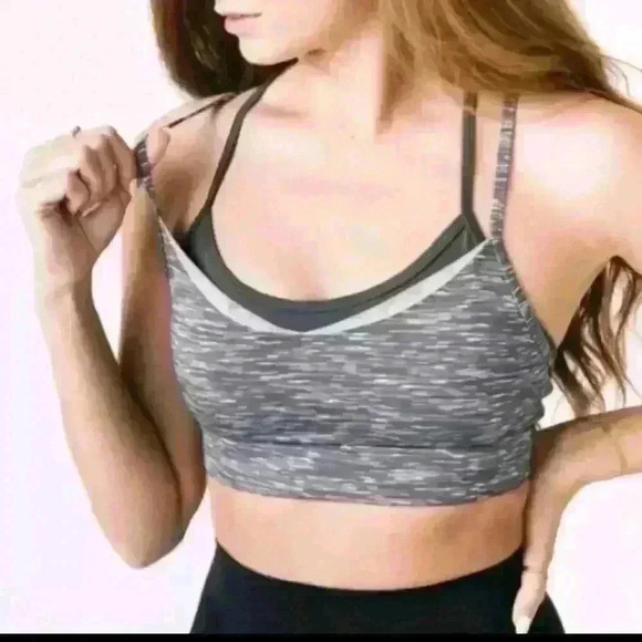Ziya Active Womens Gray Sage Luxe Strappy Bra M - Picture 1 of 11